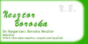 nesztor boroska business card